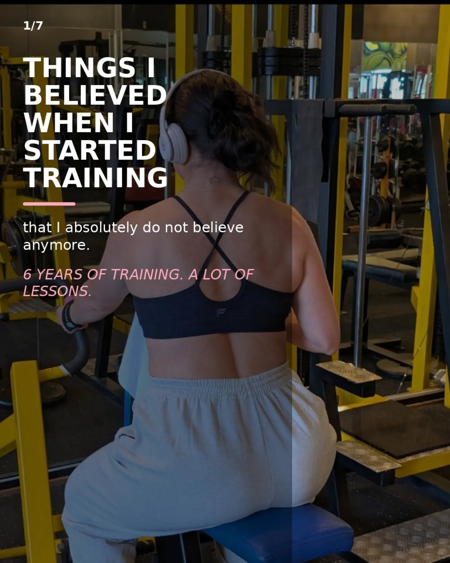 Slide 1: Things I believed when I started training. Six years of training, a lot of lessons.